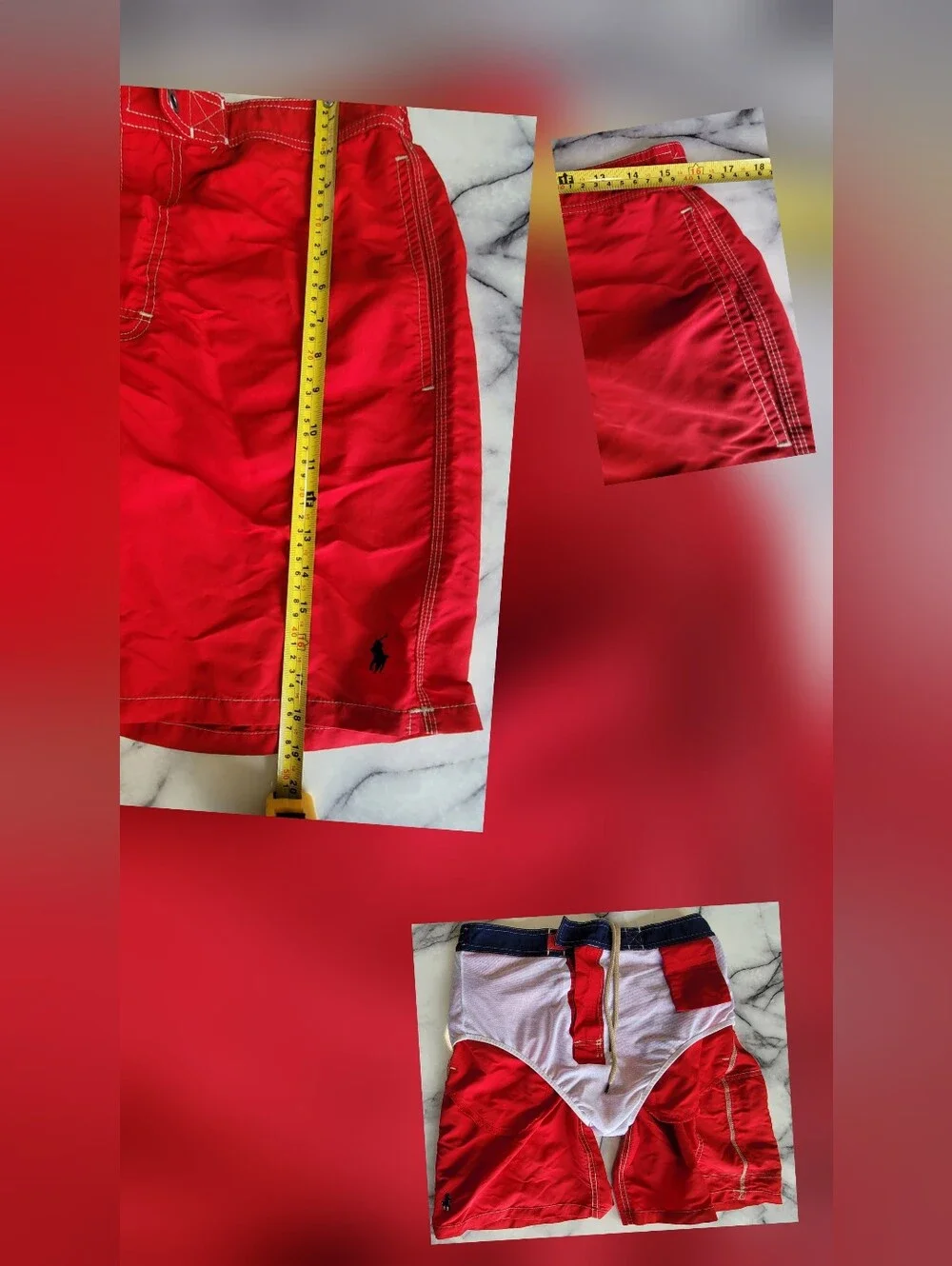 Lot of 3 Men's Swim Trunks / Board Shorts Bundle Size M